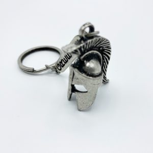 Trojan Helmet Keychain Chrome Greece