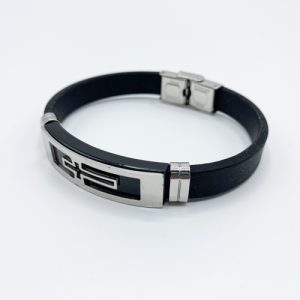 Leather-like Cross Wristband Greece
