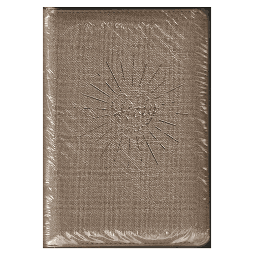 The Holy Bible with zip small brown