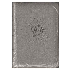 The Holy Bible with zip small silver