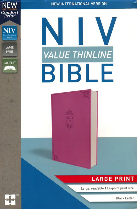 NIV Value Thinline Bible - Orchid - Large Print (LeatherSoft)